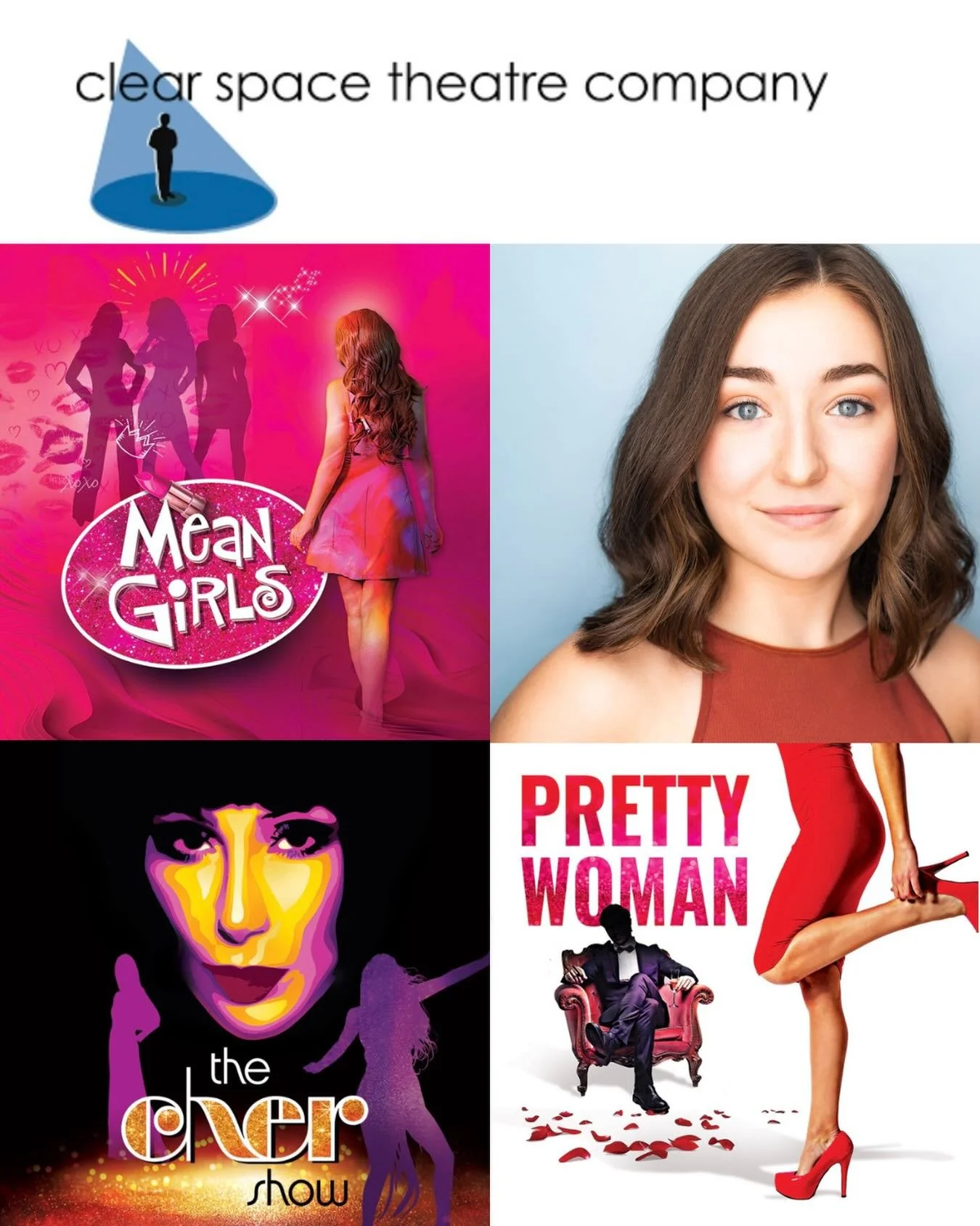 Psyched to officially announce I&rsquo;ll be spending my summer in Rehoboth Beach with @clearspacetheatrecompany !!!

I&rsquo;ll be Cady in Mean Girls in Mean Girls
Violetta/us Vivian in Pretty Woman
&amp; Ensemble/us Babe in Cher Show

So grateful f