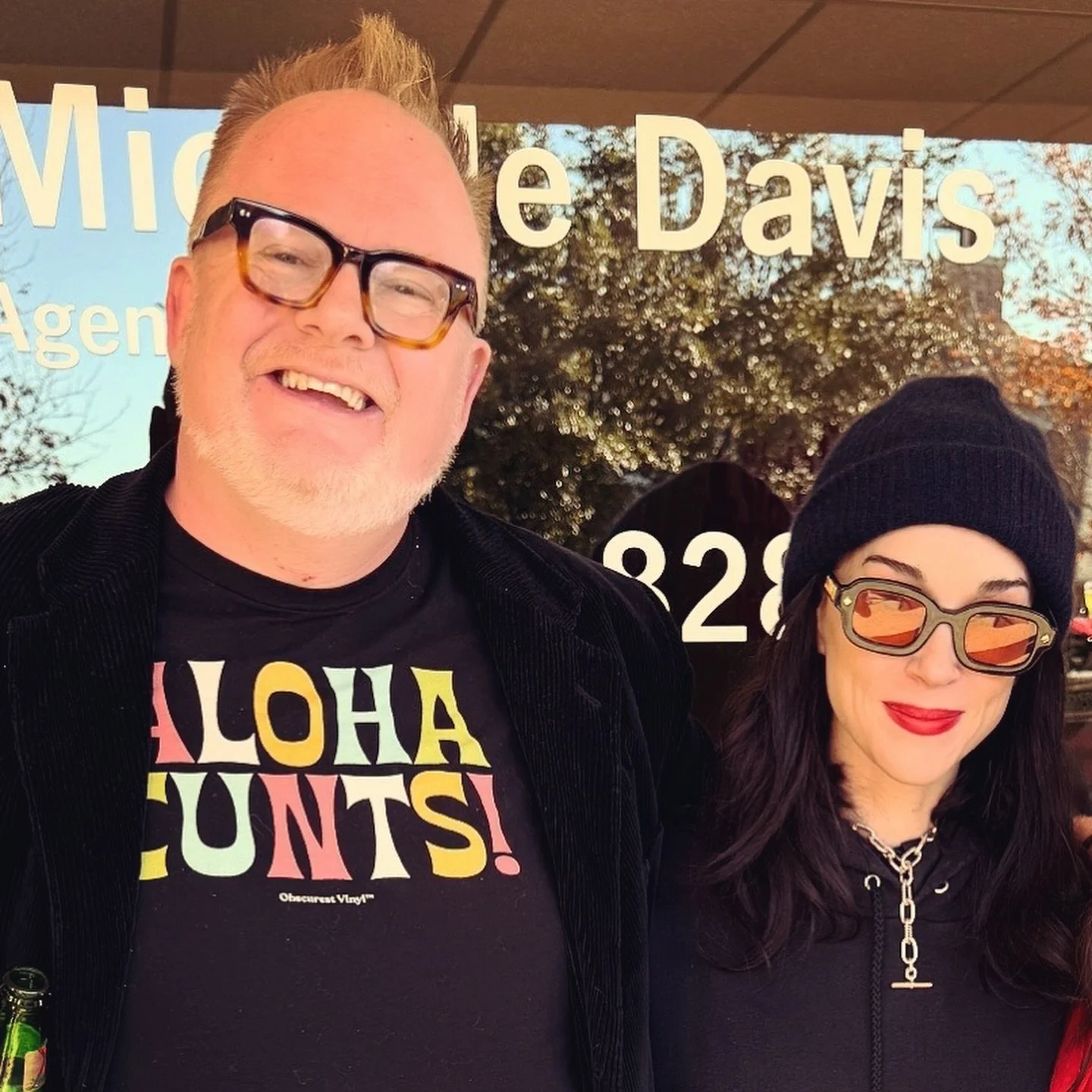 Got to meet one of my favorite musicians in the world yesterday (and a big influence on the band). @st_vincent was back in the &lsquo;hood for the holidays and did a charity DJ set from the back of a pickup truck while about 60 people danced in an in