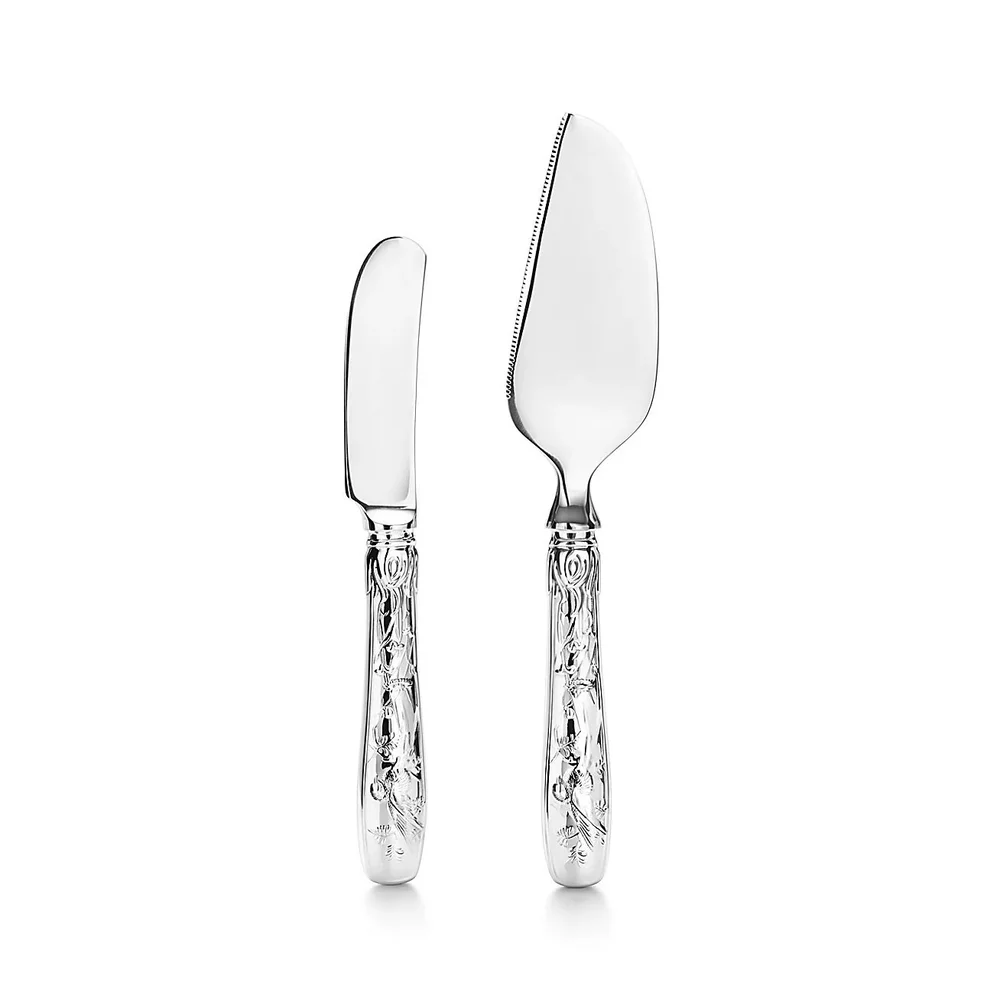 Tiffany audubon cheese serving set