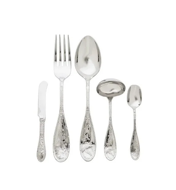 Ricci Silversmith Japanese Bird Hostess Set