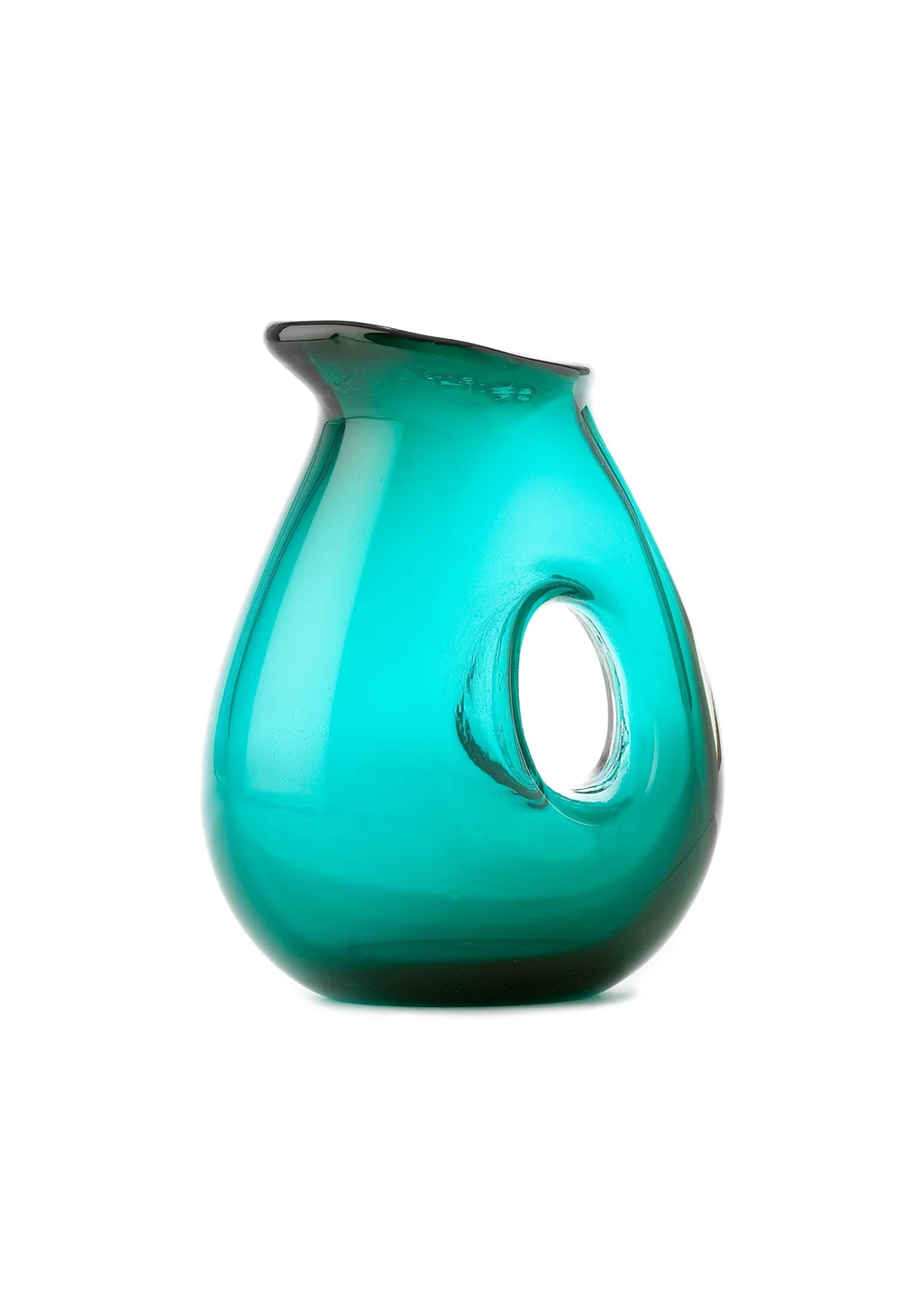 Moda Operandi Polspotten Glass Jug in Turquoise