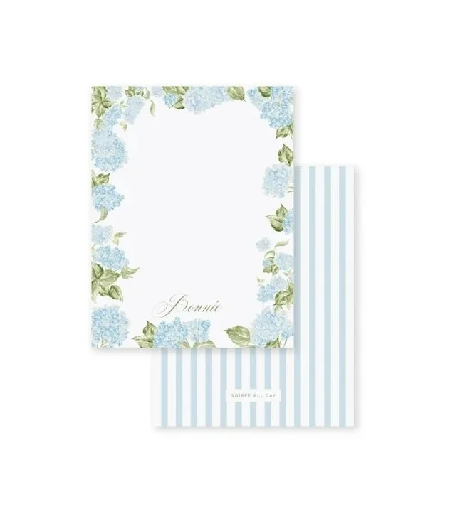 Blue Hydrangea notecards Soiree All Day Etsy