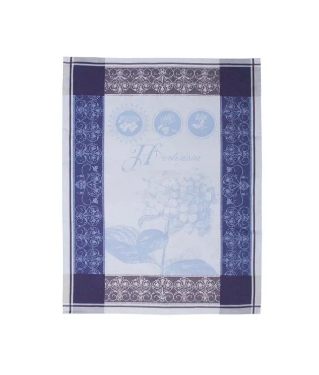 Garnier-Thiebaut Hydrangea blue kitchen towel Weston Table