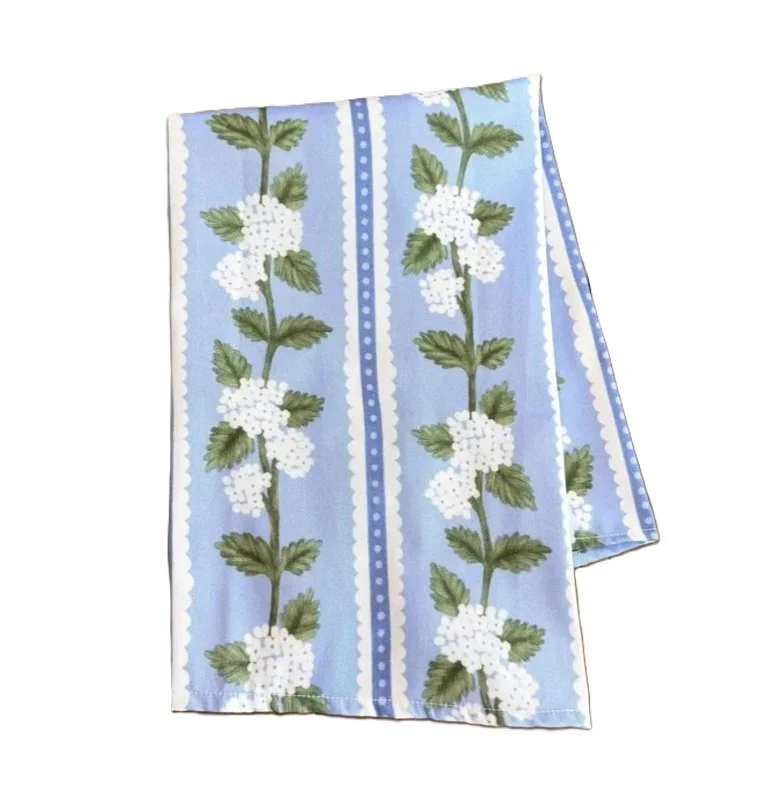 Hydrangea tea towel Zebrielle Etsy