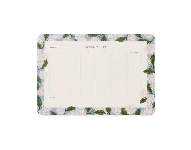 Hydrangea Weekly Desk Pad Rifle Paper Co.