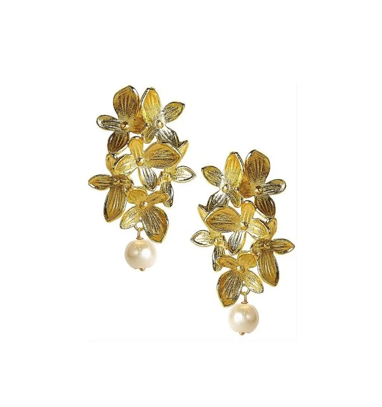 Lisi Lerch Hydrangea Earrings gold