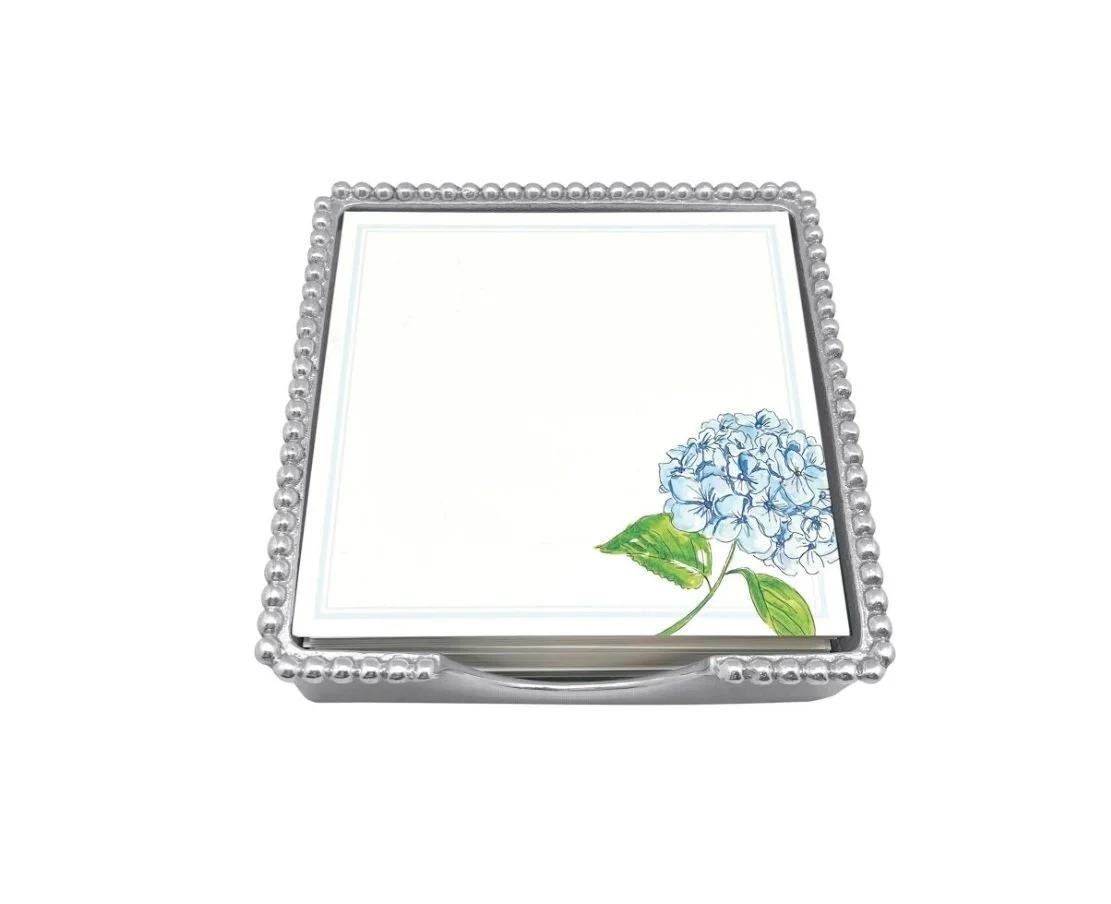 Mariposa Hydrangea Beaded Note Pad Set The Well Appointed House