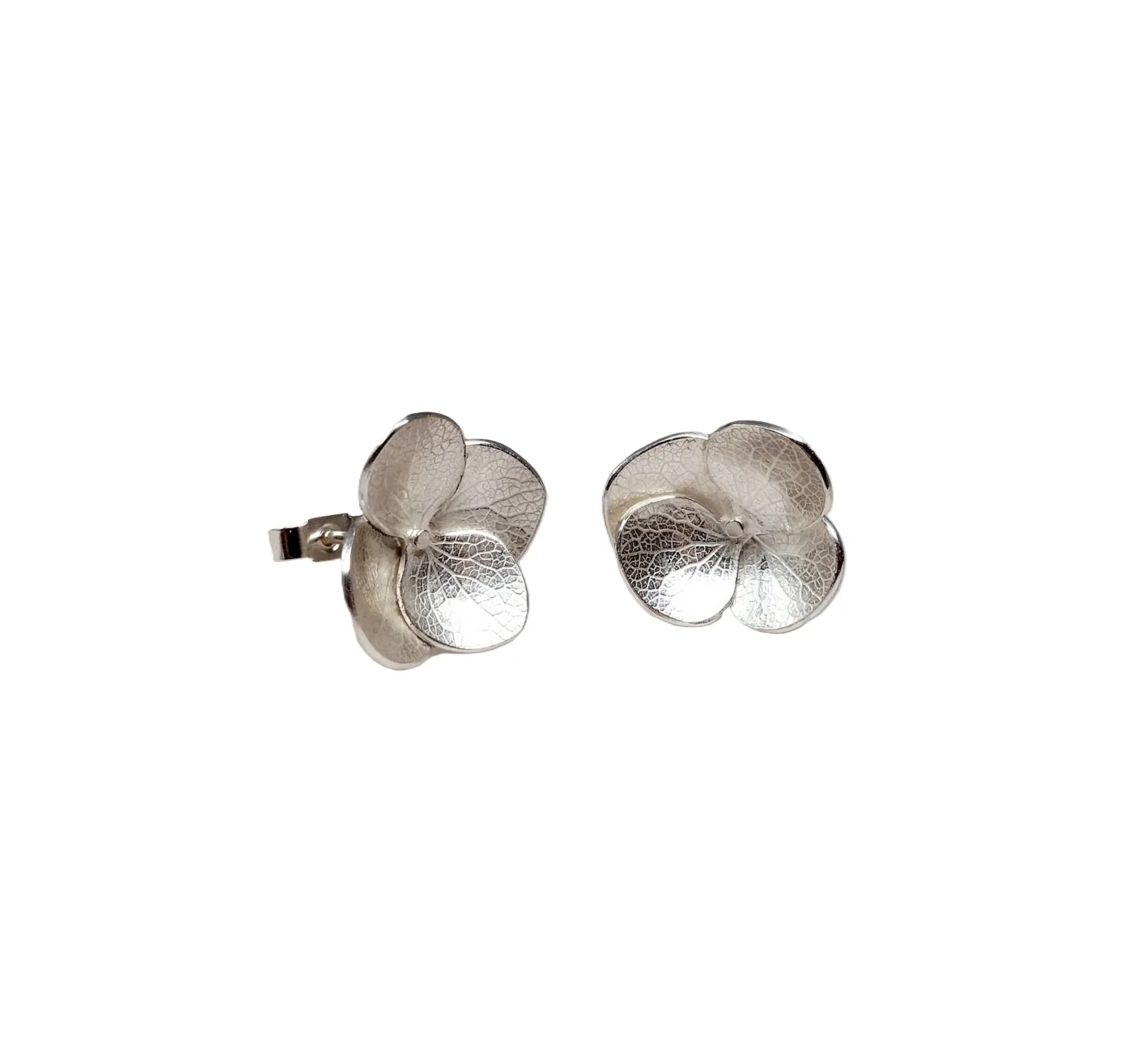 Hydrangea bloom stud earrings Cari Jane Hakes Jewelry Etsy