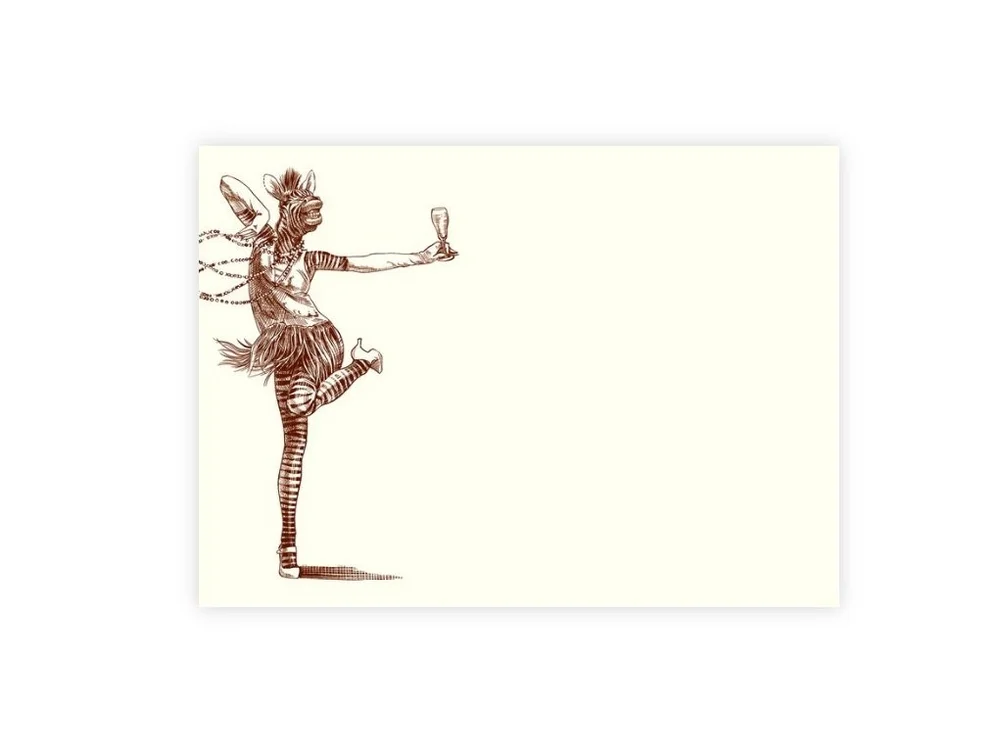 Alexa Pulitzer Zebra Flapper Note Cards