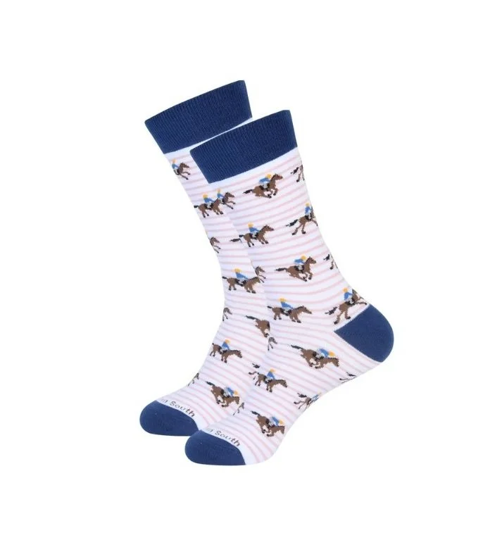 Barrel Down South Etsy Derby Racing Striped Socks