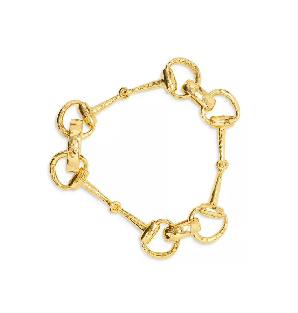 Capucine De Wulf Equestrian Snaffle Bit Bracelet in gold