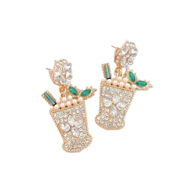 Golden River US Etsy Mint Julep Earrings