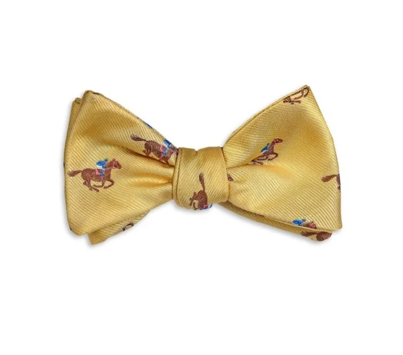 High Cotton Ties Yellow Jockey Bow Tie