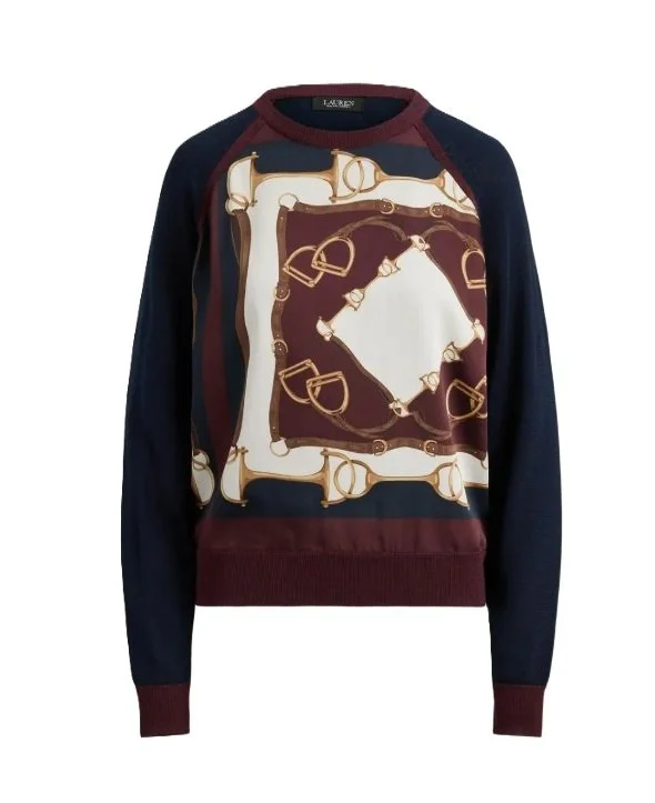 Ralph Lauren Equestrian Print Sweater