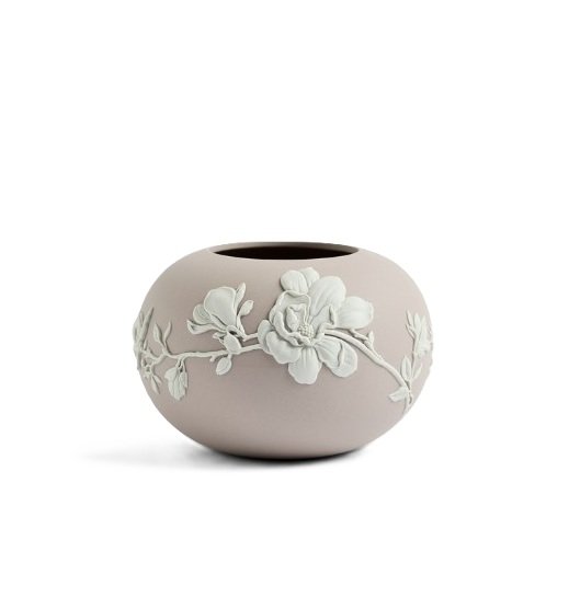 Wedgwood Magnolia Rose Bowl Vase Mink