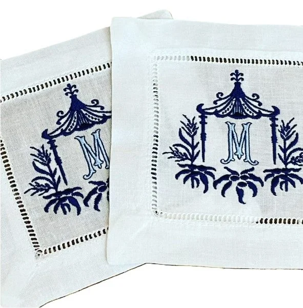 Pagoda cocktail napkin The Hunted Home Co Etsy