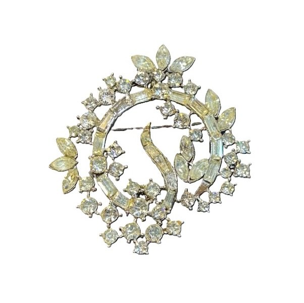 AffinityJeweled 1950s Rare Roberta signed rhinestone brooch