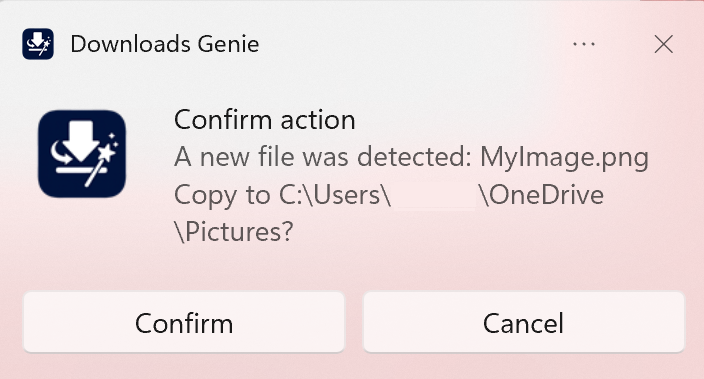 Optional confirmation before every copy or move for added control