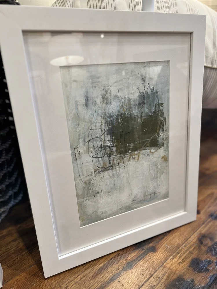 "Paris Blue 3" Acrylic 14.5" x 17.5" Framed by Deb Rosenbury - $440