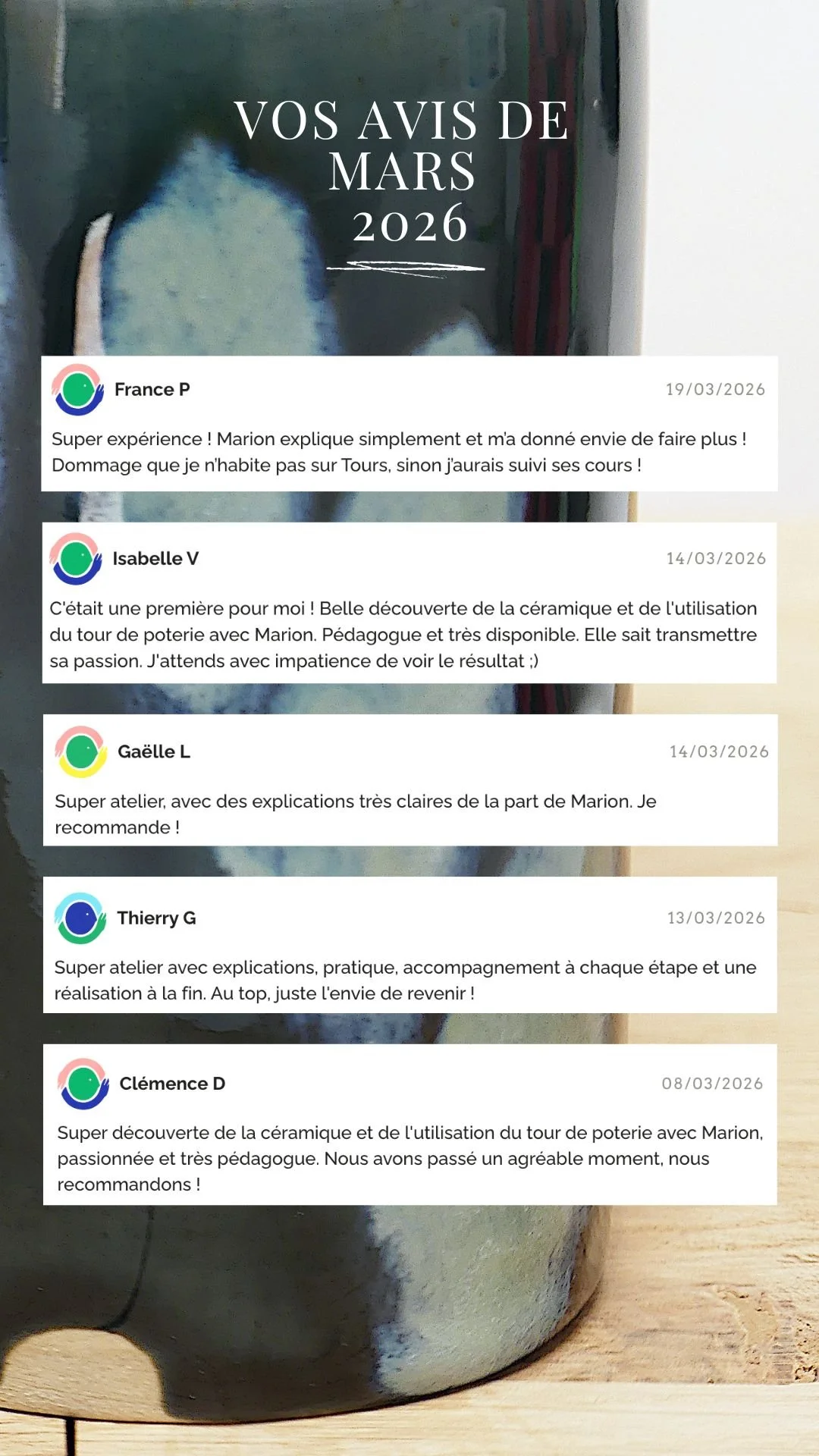 Avis des élèves de mars 2026