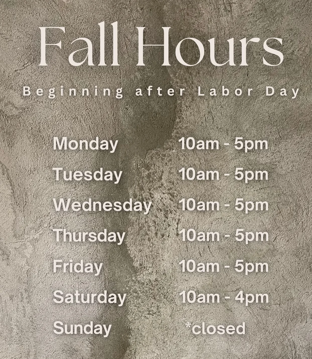Fall hours 🍁