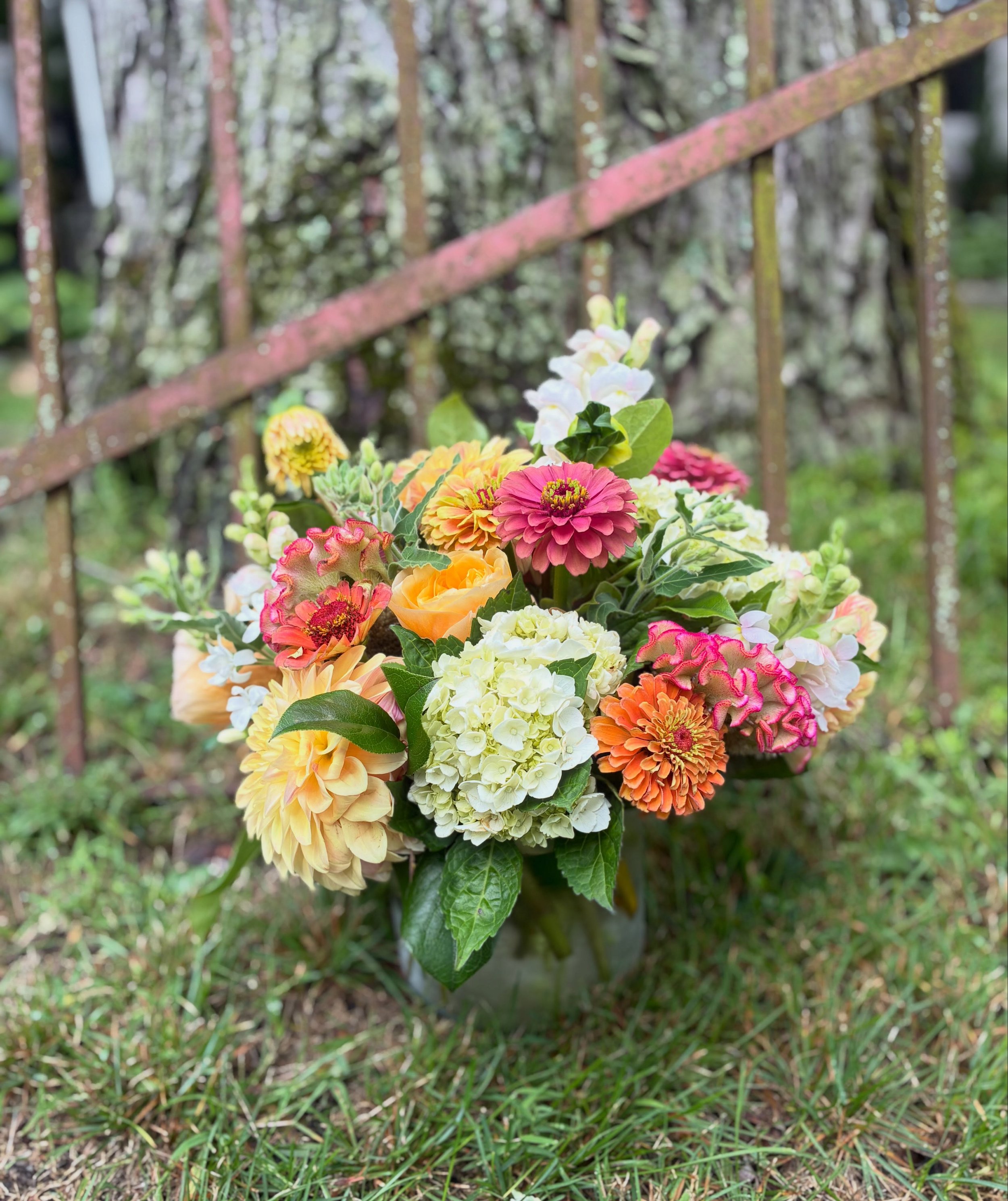 The dahlia + zinnia combo 💐👌🏼

Shout out to @connecticutflowercollective for the local flower hookups! 

#ctflowers #ctflorist #floraldesigns #dahlia #zinnia