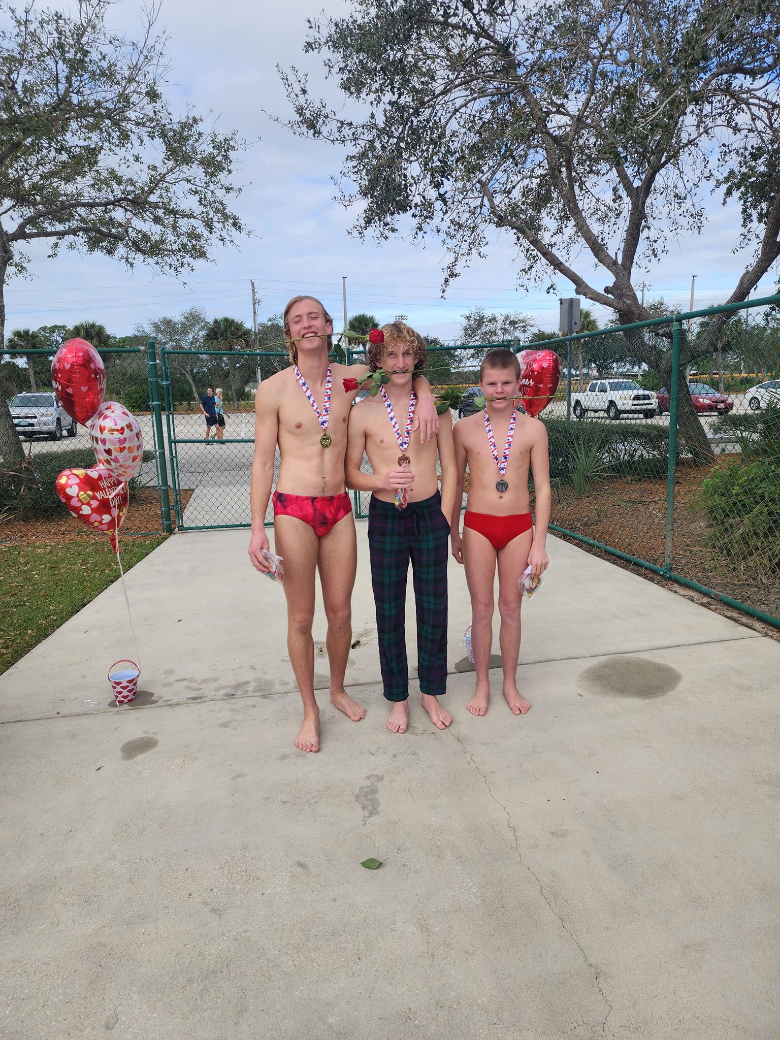 Fun meet at Coach Jim's! Everything went off without a hitch. We even finished early! Roses for Valentines Day were a nice touch!