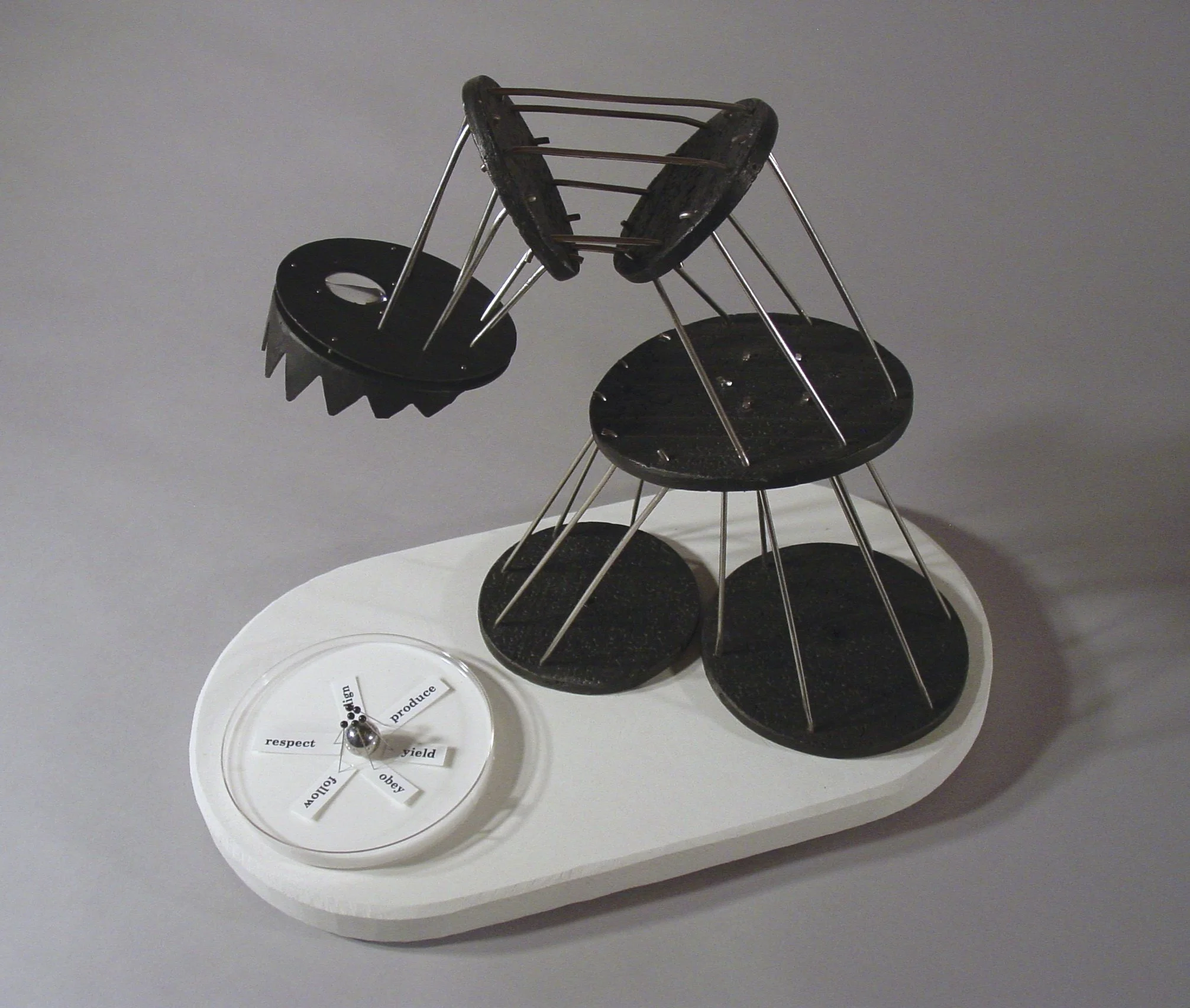 Patri-Dish, 2012,
aluminum and steel