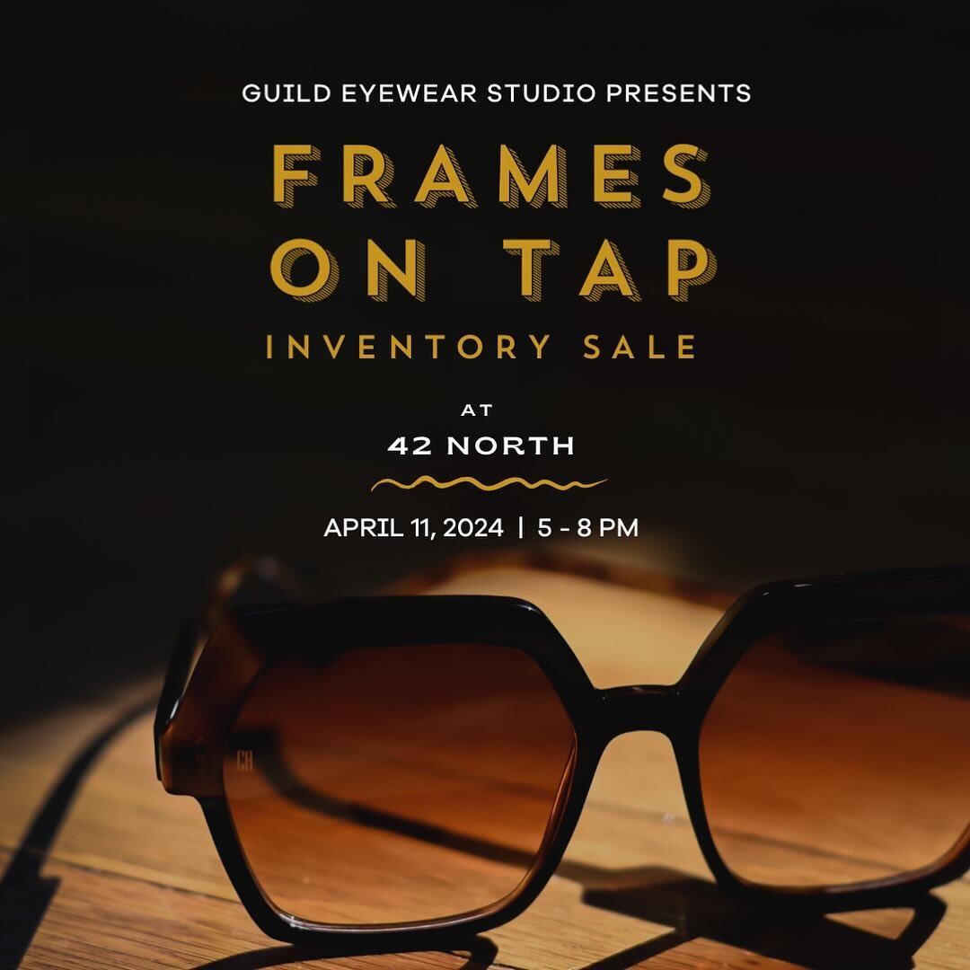 Join us at @42northbrewing for Frames on Tap, our first annual inventory sale! 

Mark the calendar because sale styles are first come, first serve. We&rsquo;ll be offering deep discounts on all your favorite brands for one night only. Click the link 