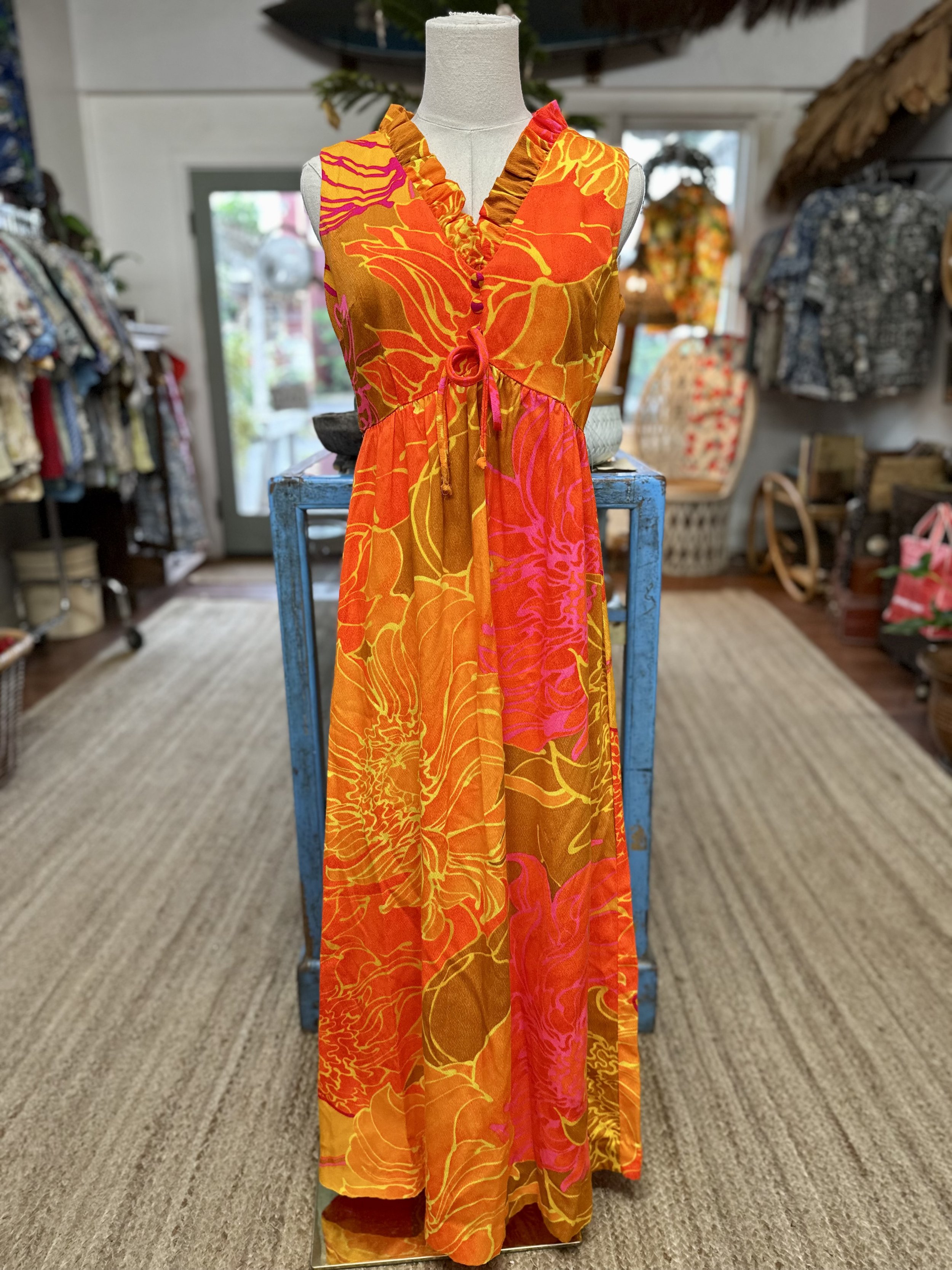 Vintage Miss Malina 70s muumuu