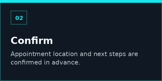 Confirm appointment location and next steps for computer repair service