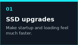 SSD upgrade service to make computers start and load faster