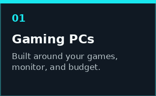 Custom gaming PC build service for high performance
