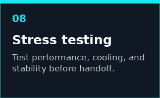 Stress testing for custom PC builds and upgraded computer systems