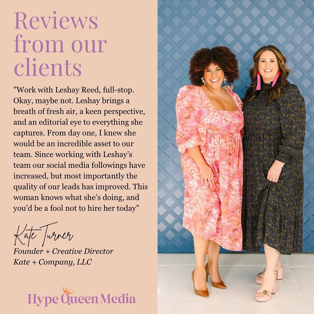 I have some of the most amazing clients!! Getting to hear their kind words about the work I do, means the world to me!! Thank you @kateandcompany 🤩

#hypequeenmedia #socialmediamanager #contentcreator #weddingdaycontentcreator #womenownedsmallbusine