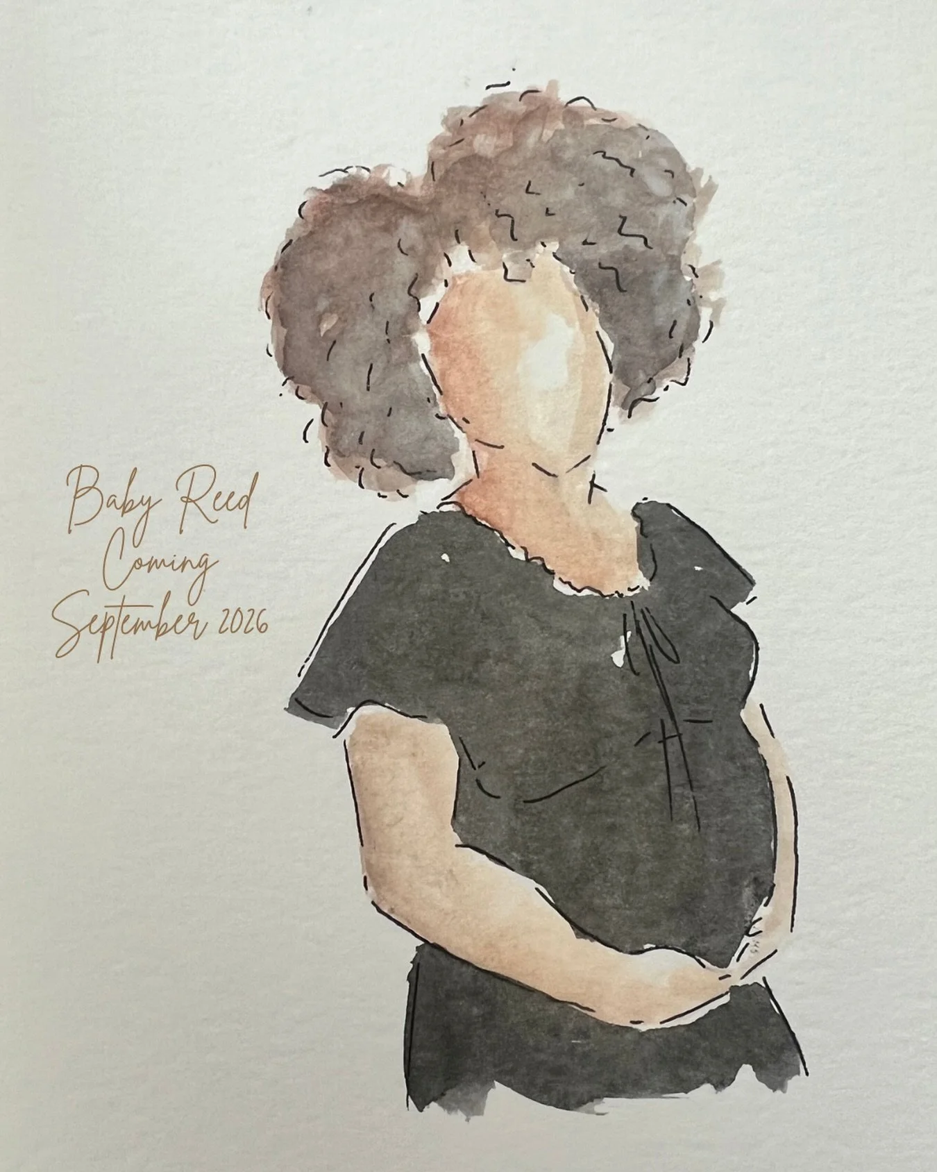 A new member will be joining team Hype Queen Media this fall, and we couldn&rsquo;t be more excited to meet Baby Reed! 🥹🫶🏾

Watercolor Portrait: @watercolor.mercantile
