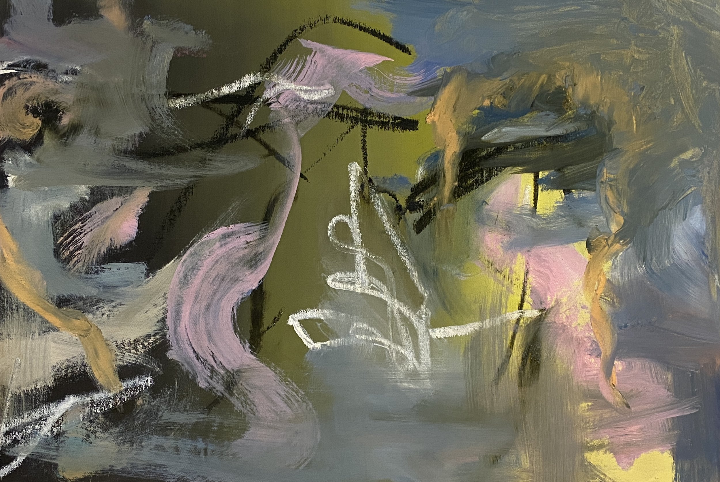 "Survey Of The Light", 2023. Mixed medium on canvas, 41cm x 61cm x 3.5cm.