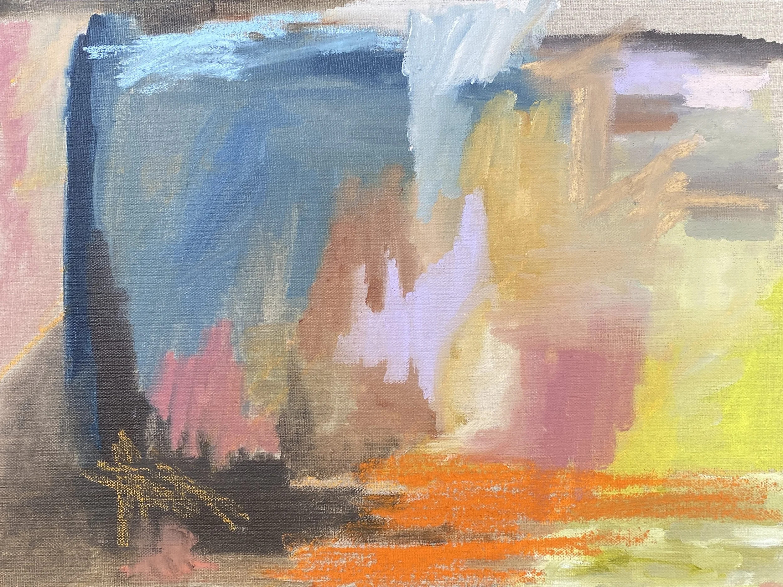 "Botanica", 2023. Pastel and oil on linen board, 31cm x 41cm.