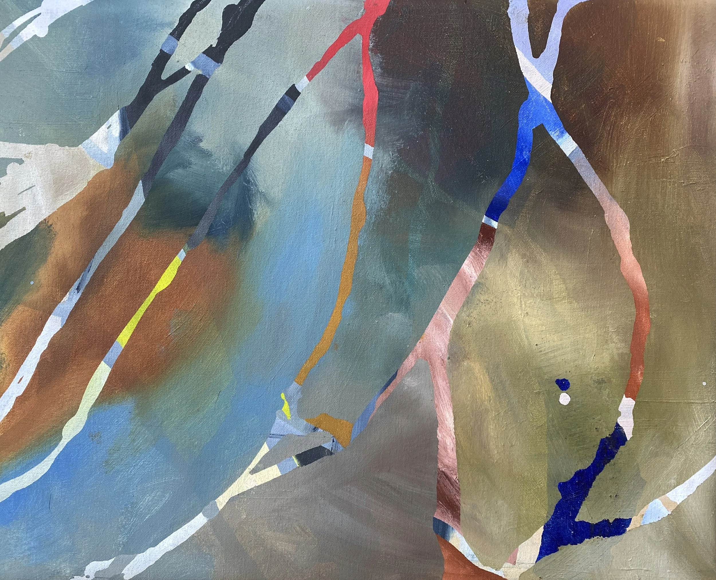 "Experience of Light and Shadow", 2024. Acrylic and oil on canvas, 41cm x 51cm x 3.5cm.