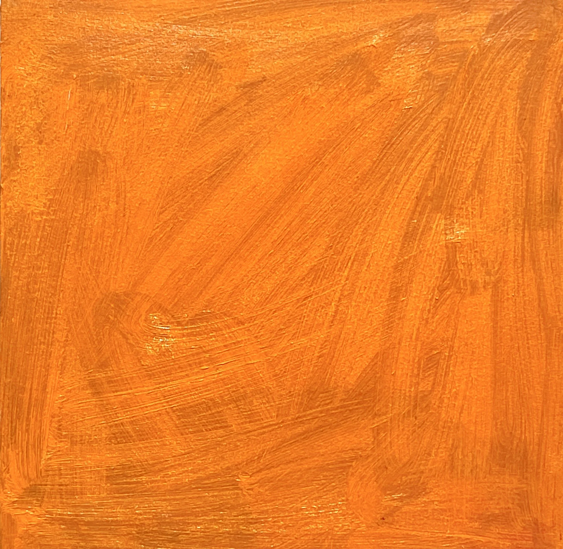 "Heat", 2024. Oil paint on wooden block, 15cm x 15cm x 2.5cm.