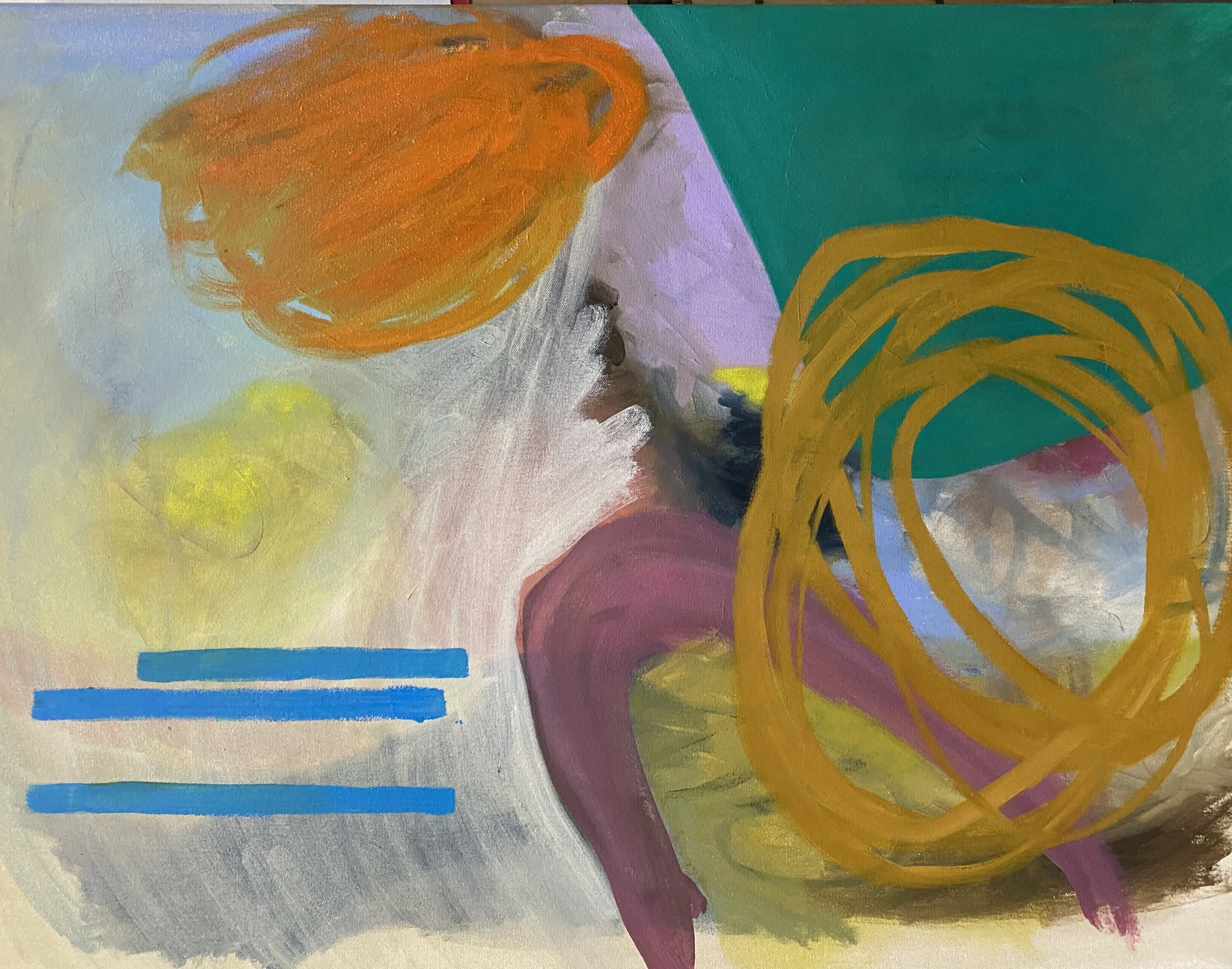 "This Is Not Real This Is Reality", 2024. Mixed medium on canvas, 56cm x 72cm x 3cm.