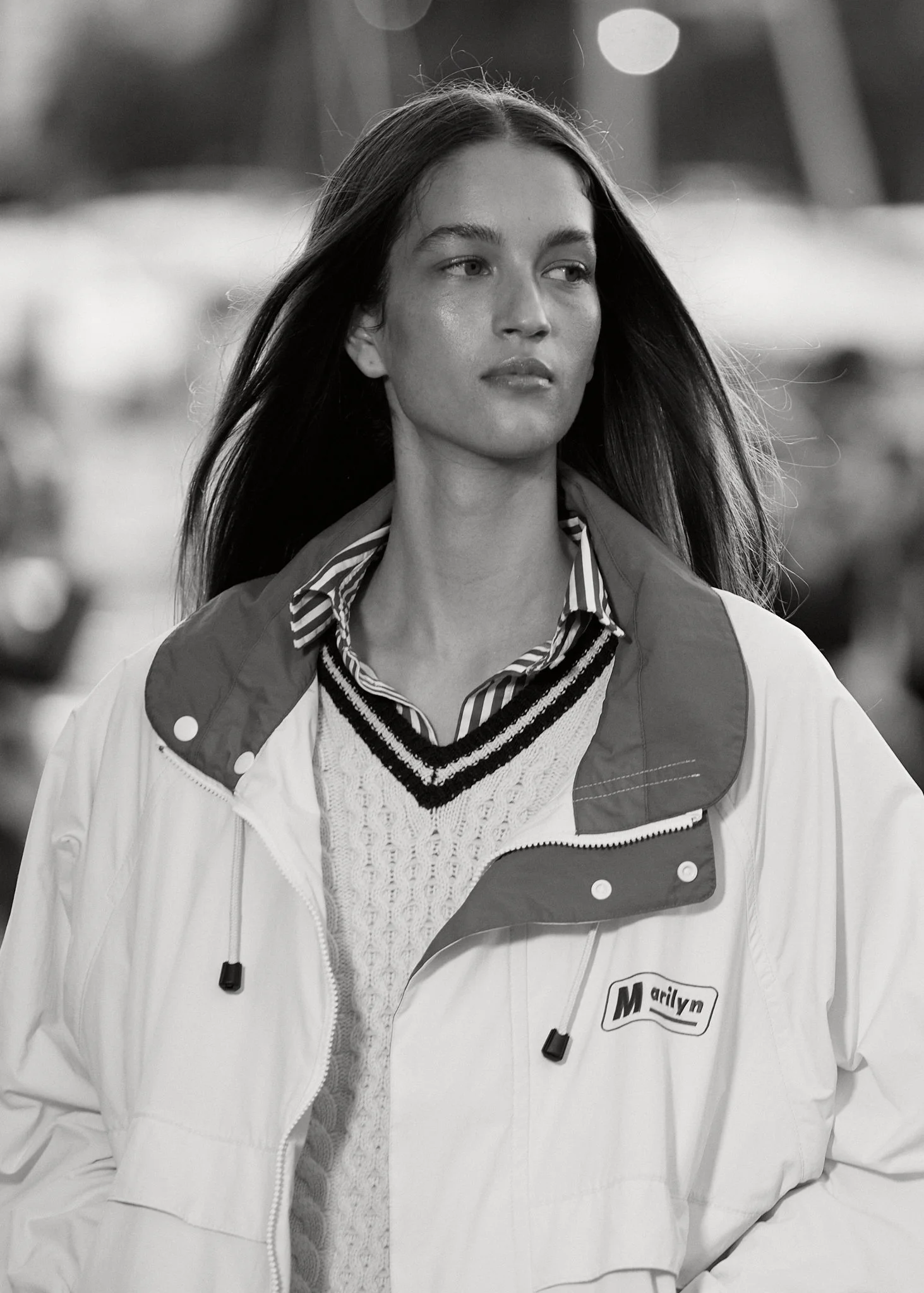 Editorial fashion week portrait with a runway-inspired look.