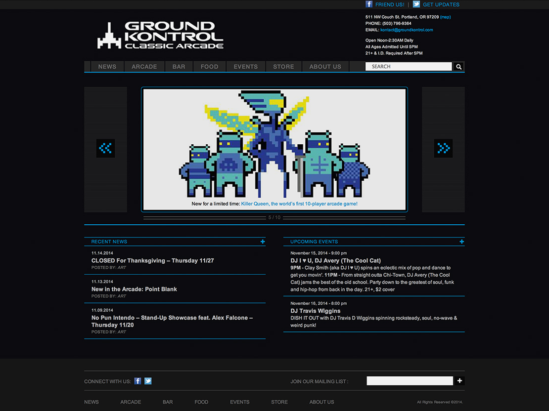 Ground Kontrol Website