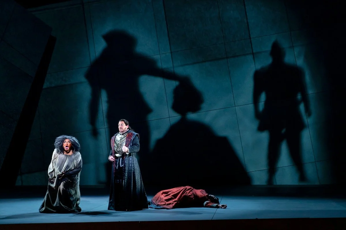 Raehann Bryce-Davis as Azucena and Christopher Maltman as Count di Luna. Photo by Scott Suchman