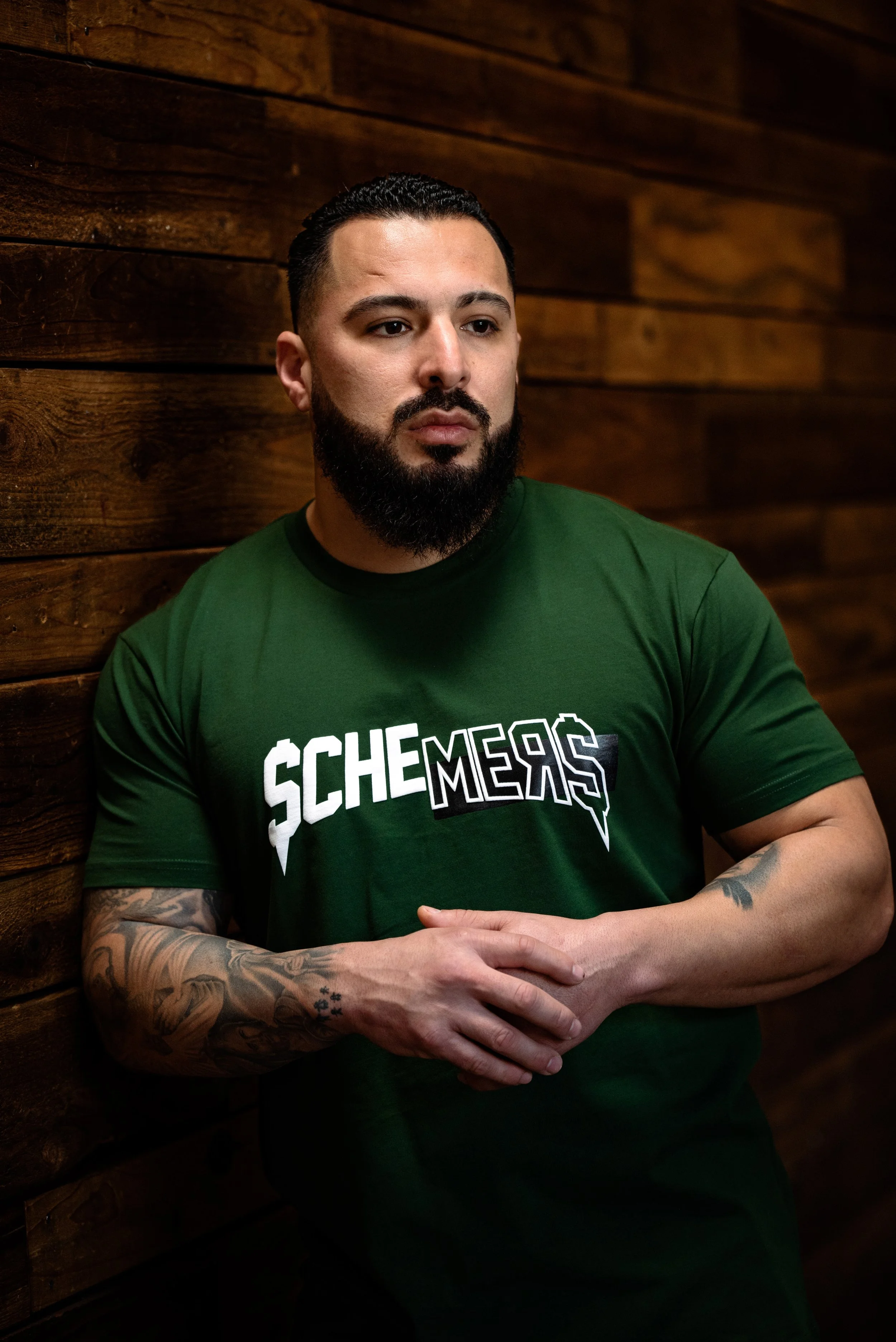 Lifestyle photo for the Schemers brand | Portrait of male modeling for the Schemers | photo taken by Mario Martel