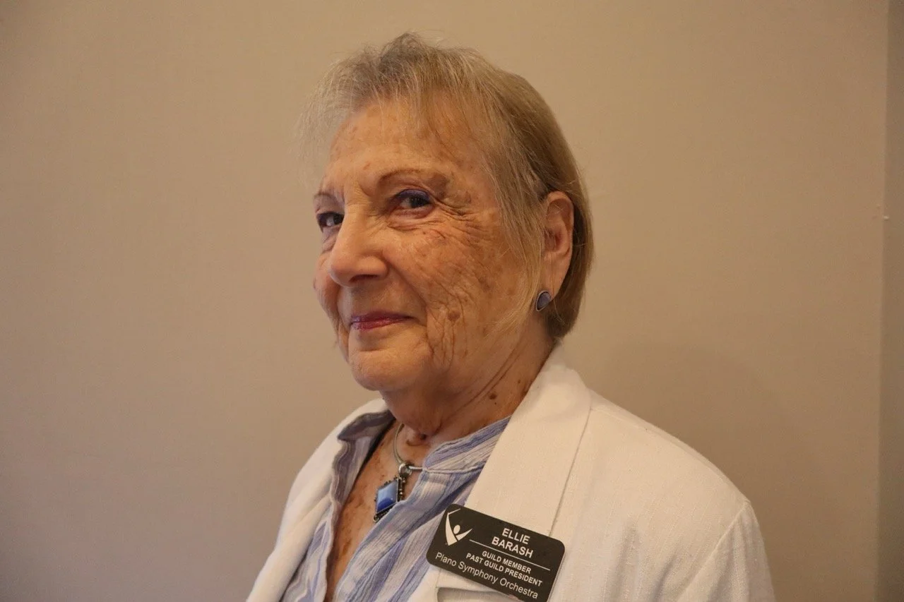  Ellie Barash 
 Volunteer Honoree 

 Learn More 

 
   Ellie Barash has spent many years turning her enthusiasm for music into hands-on service. Her involvement with the Plano Symphony Orchestra has included leadership in its Guild, fundraising, comm