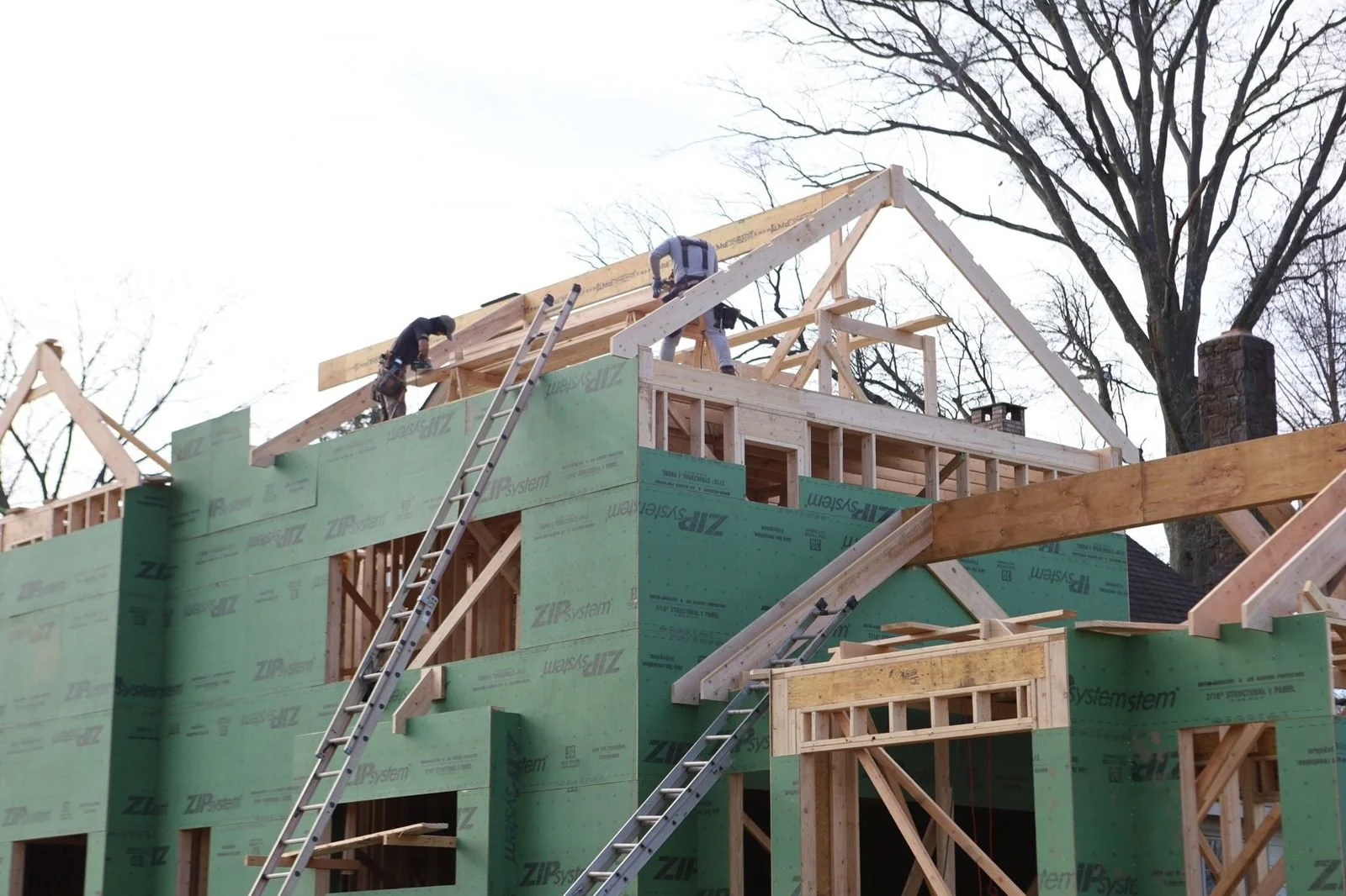 Framing a two-story farmhouse addition in Upper Bucks County