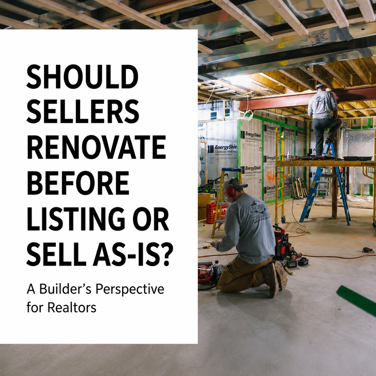 Should Sellers Renovate Before Listing or Sell As-Is? A Builder’s Perspective for Realtors