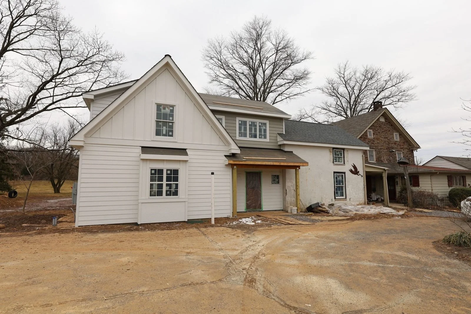 Finished cottage addition exterior in Upper Bucks County