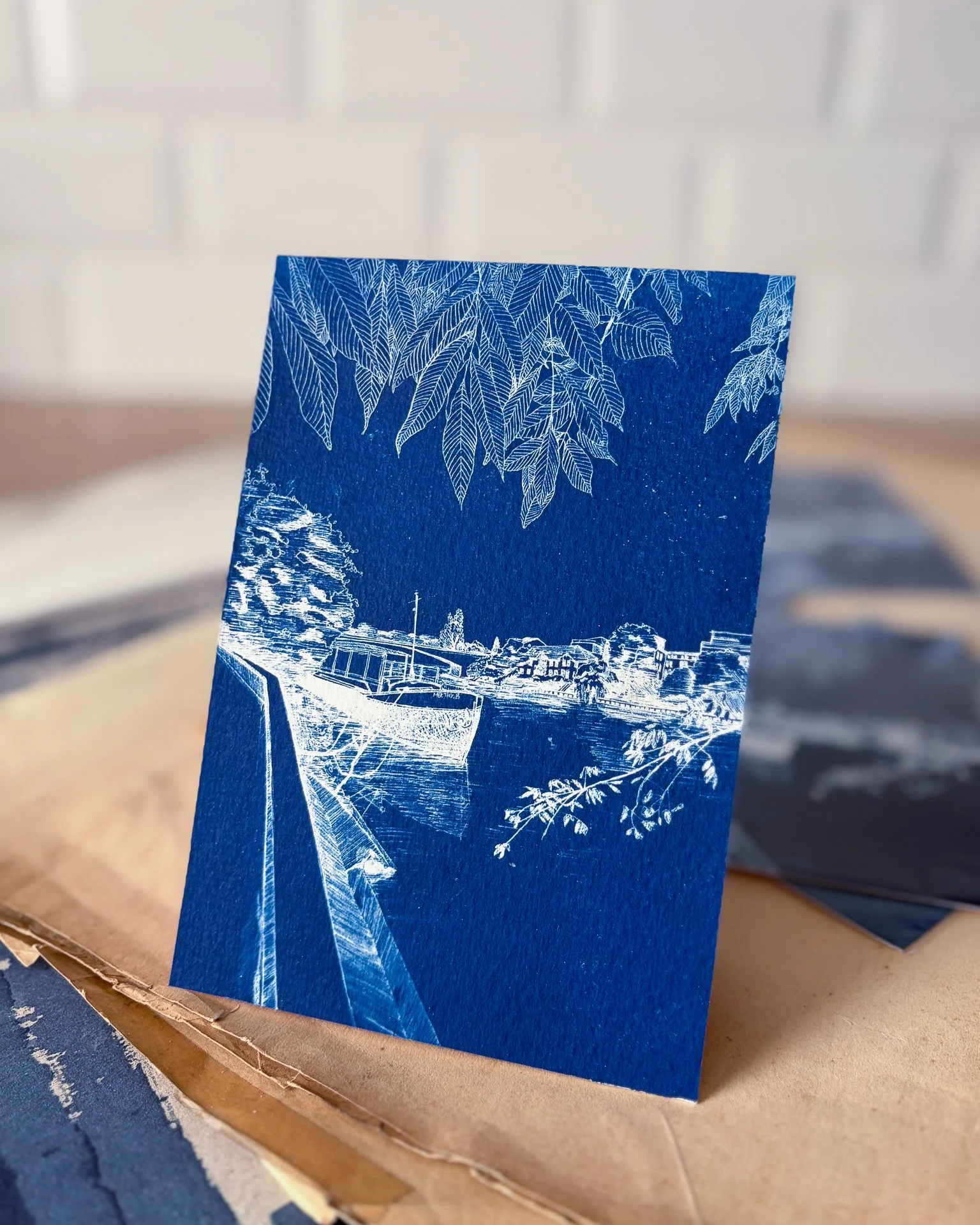 Mini Tirage Cyanotype : En Bord de Marne